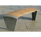 Render isometric view of Bench Rendez-vous incurve