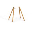 Single-seat swing frame with acacia pillars