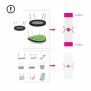 Miniaturka Metal swing frame 2 + 2 + 1 (120 cm) (2)