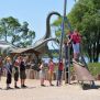 Boys and girls plays on Silver Cableway