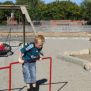 Kid plays on Double Somersault